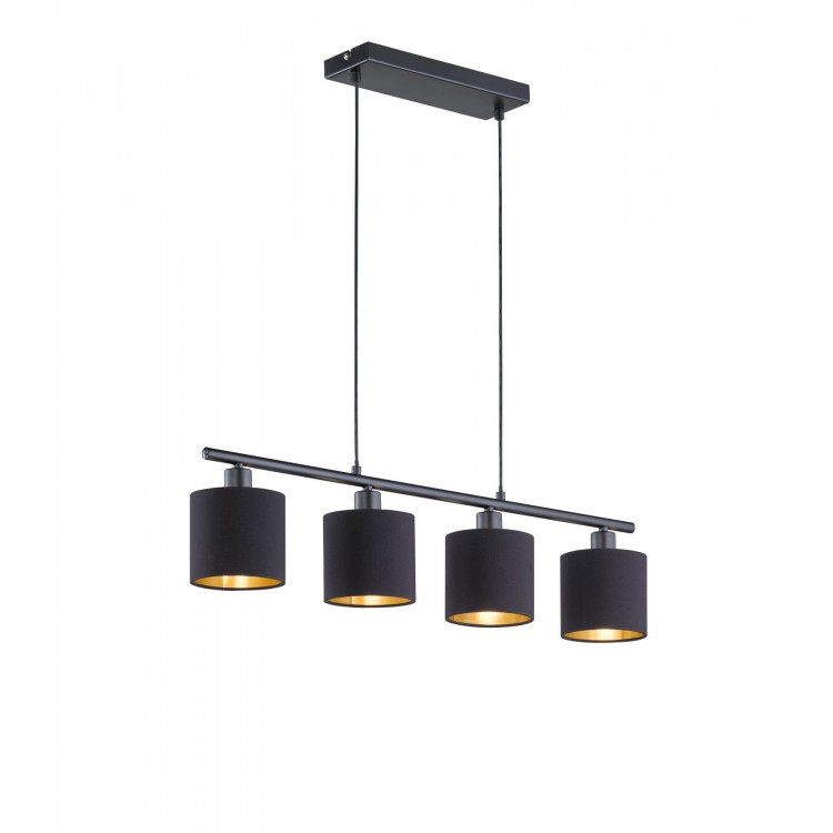 Tommy Κρεμαστό Φωτιστικό Ράγα RL Lighting Tommy Μαύρο    
