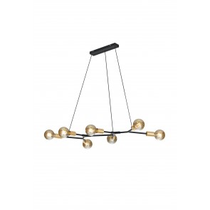 Κρεμαστό Φωτιστικό Ράγα Trio Lighting Cross Μαύρο Ματ με Χρυσό Ματ