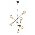 Κρεμαστό Φωτιστικό Trio Lighting Cross Μαύρο Ματ με Χρυσό Ματ 