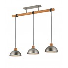 Κρεμαστό Φωτιστικό Vintage Trio Lighting Delhi Νίκελ Αντικέ   