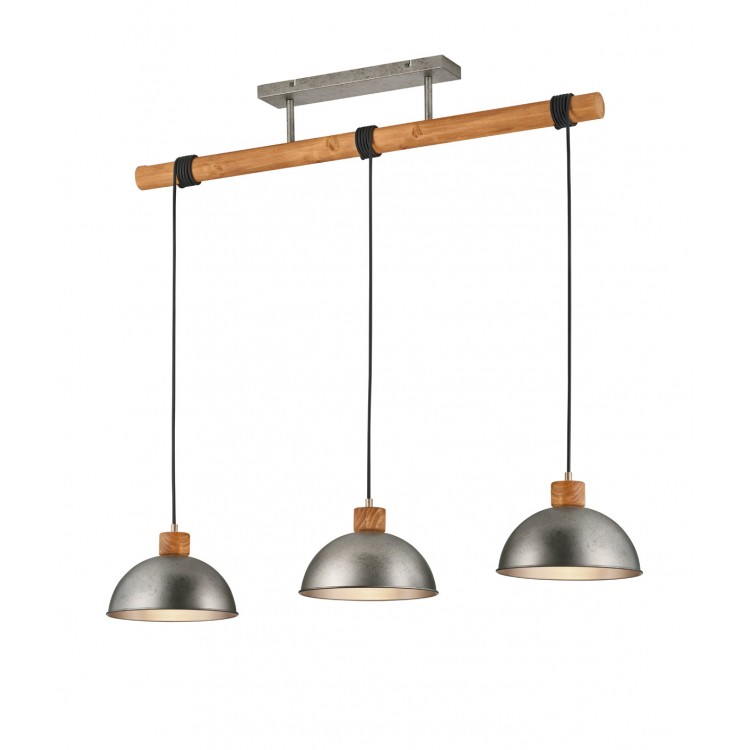 Κρεμαστό Φωτιστικό Vintage Trio Lighting Delhi Νίκελ Αντικέ   