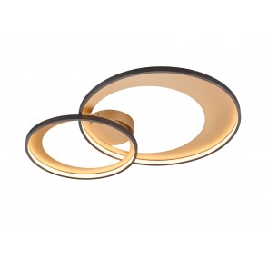 Φωτιστικό Οροφής Trio Lighting Granada Μαύρο, Χρυσό    